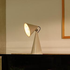 Tom Dixon LED-Lampa de masă Pose Task Light, gri deschis, 41 cm, reglabil, Gri, Camera de zi / sufragerie, Plastic, Design