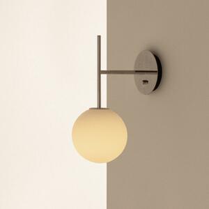 Audo Copenhagen TR Bulb Suspended Aplică de perete, priză, gri/alb, reglabil, Alb, Camera de zi / sufragerie, Sticlă, Design, Perete rotund