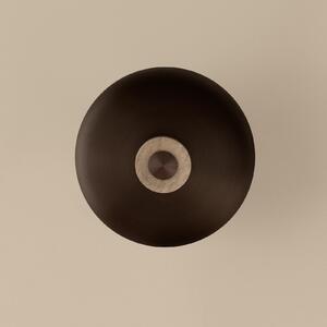 Audo Copenhagen Reverse Aplica de perete cu LED, nisip/bronz, piatră, Ø 24 cm, reglabil, Bronz / Alamă Veche, Camera de zi / sufragerie, Aluminiu, Design
