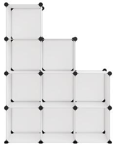 Organizator cub de depozitare, 9 cuburi, transparent, PP
