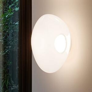 Tom Dixon Aplică LED Melt, Ø 50 cm, opal/auriu, reglabil, Auriu / Alamă, Camera de zi / sufragerie, Plastic, Design