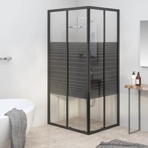 Cabină de duș cu dungi, negru, 90x70x180 cm, ESG