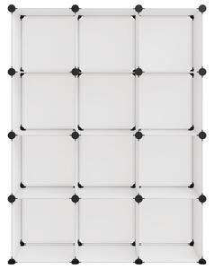 Organizator cub de depozitare, 12 cuburi, transparent, PP