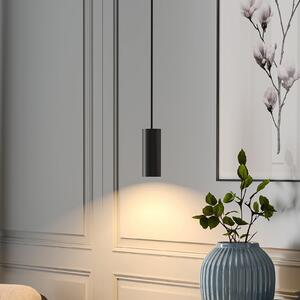 Deko-Light Lampă suspendată CAN, negru, înălțime 15 cm, Ø 6 metal, GU10, reglabil, Negru, Camera de zi / sufragerie, Aluminiu