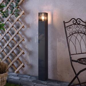 Deko-Light Bornă luminoasă Facado II, înălțime 100 cm, gri/moke 11 x cm IP65, reglabil, Gri, Aluminiu, Modern