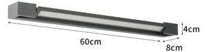 Brilagi - Aplică LED de exterior pentru perete AQUA LINE LED/18W/230V 60 cm IP44 antracit CRI 90