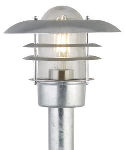 Searchlight Bornă luminoasă X Conrad, argintiu, IP44, înălțime 51 cm, oțel, reglabil, Metalic, Metal