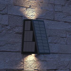 Calex Lumină solară LED pentru exterior Matera, sus/jos, negru, Negru, Plastic, Modern, Perete unghiular