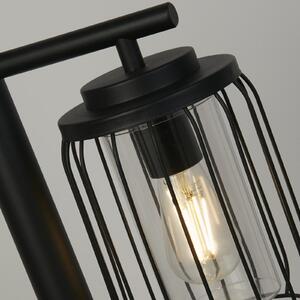 Searchlight Bornă luminoasă Reed, IP44, negru, înălțime 100 cm, metal, reglabil, Negru, Aluminiu, Modern