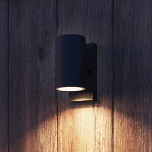 Calex Aplică pentru exterior Alba GU10, Downlight, negru, senzor, reglabil, Negru, Aluminiu, Modern