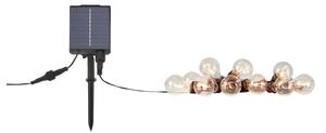 Markslöjd Ghirlandă luminoasă Suno, solară, USB, plastic, 10 becuri, IP44, Negru, Plastic