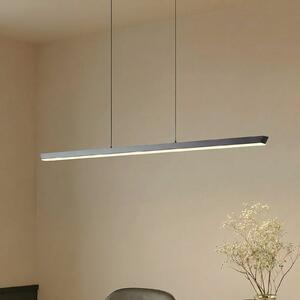 Lucande Lampă suspendată LED Solvar, 117 cm, negru, CCT, dimabil, reglabil, Negru, Camera de zi / sufragerie, Metal, Modern