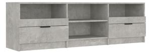 Comodă TV, gri beton, 150x33,5x45 cm, lemn prelucrat