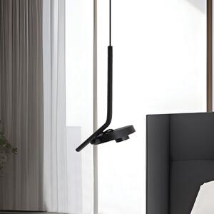 Viokef Lampă suspendată LED Factory, negru, Ø 15 cm, metal, Negru, Camera de zi / sufragerie, Metal, Modern