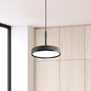 Viokef Lampă suspendată LED Don, gri, Ø 20 cm, metal, Gri, Camera de zi / sufragerie, Aluminiu, Modern