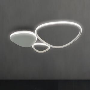 Viokef Plachetă LED Helix, argintiu, lungime 62 cm, metal, Metalic, Camera de zi / sufragerie, Aluminiu, Modern
