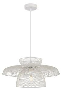 Viokef Lampă suspendată Maronti, albă, Ø 43 cm, metal, reglabil, Alb, Camera de zi / sufragerie, Metal, Modern