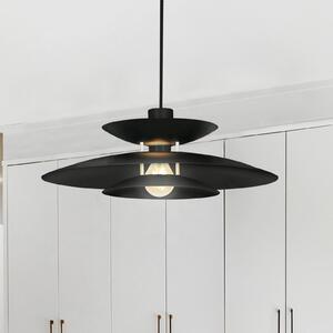 Viokef Lampă suspendată Nino, negru, Ø 45 cm, metal, reglabil, Negru, Camera de zi / sufragerie, Metal, Modern