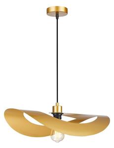Viokef Lampă suspendată Mas, auriu, Ø 50 cm, metal, reglabil, Auriu / Alamă, Camera de zi / sufragerie, Metal, Modern