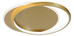 Viokef Plafonieră LED Evelyn, auriu, lungime 55 cm, metal, Auriu / Alamă, Camera de zi / sufragerie, Aluminiu, Modern