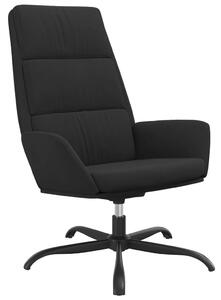 Scaun de relaxare, negru, catifea