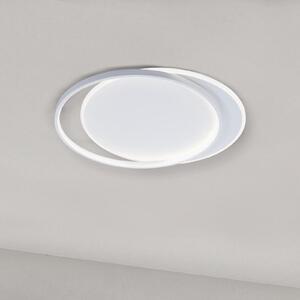 Viokef Plafonieră LED Evelyn, albă, lungime 55 cm, metal, Alb, Camera de zi / sufragerie, Aluminiu, Modern