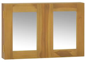 Dulap cu oglindă, 60x10x40 cm, lemn masiv de tec