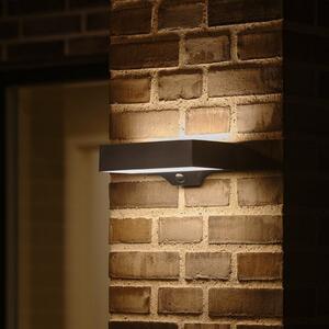 Nordlux LED-Solar-Außenwandleuchte Monay Square negru IP44, Negru, Plastic, Scandinavă, Perete unghiular