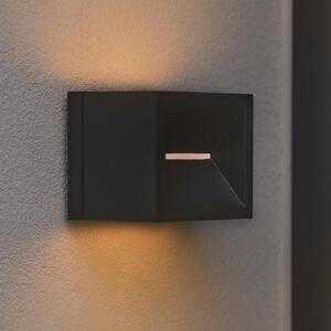 Nordlux Aplică LED pentru exterior Rivo, negru, metal, IP54, sus/jos, Negru, Metal, Modern, Perete unghiular