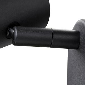SLV Spot LED de perete Noblo, 2.700 K, negru, 13 cm metal, reglabil, Negru, Camera de zi / sufragerie, Aluminiu, Modern