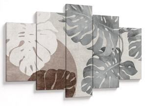 Tablou - Design cu frunze (150x105 cm)