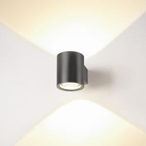 SLV Aplică LED Oculus, culoare bronz, Ø 9 cm, dimabil la cald, reglabil, Bronz / Alamă Veche, Camera de zi / sufragerie, Aluminiu, Modern