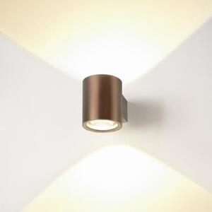 SLV Aplică LED Oculus, Ø 9 cm, dimabil la cald, metal, reglabil, Cupru, Camera de zi / sufragerie, Aluminiu, Modern