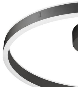 SLV plafonieră LED One, Ø 60 cm, negru, metal, CCT, reglabil, Negru, Camera de zi / sufragerie, Aluminiu, Modern