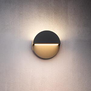 Philips LED-aparat de iluminat exterior Valor UE, antracit, aluminiu, IP44, Negru, Aluminiu, Modern, Soclu de perete jos
