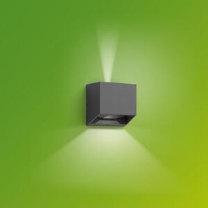 Philips LED-aparat de iluminat exterior Alix UE, antracit, aluminiu, IP44, Negru, Aluminiu, Modern, Priză de perete sus / jos