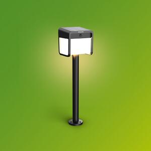 Philips Lampa solară LED cu țăruș Ezra UE, plastic, IP44, Negru, Plastic, Modern