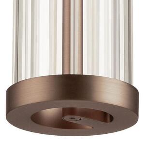 SLV Lampă suspendată LED Quimera, culoare cupru, Ø 8 cm, CCT, reglabil, Cupru, Camera de zi / sufragerie, Aluminiu