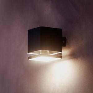 Philips LED-Solar-Außenwandleuchte Virona, negru, IP44, Negru, Plastic, Modern, Lumini solare