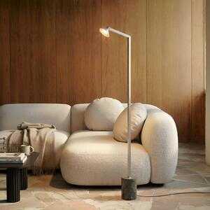 Lucande Lampadar LED Steve, aluminiu, 130 cm, dimabil, reglabil, Metalic, Camera de zi / sufragerie, Metal, Modern
