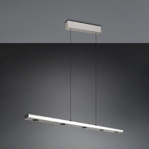 Trio Lighting Lampă suspendată LED Graham, nichel, metal, sus/jos, CCT, dimabil, reglabil, Metalic, Camera de zi / sufragerie, Metal, Modern