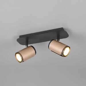 Trio Lighting Spot de tavan Gillan, cafea, 2 becuri, metal, GU10, reglabil, Maro / Rugină, Camera de zi / sufragerie, Metal, Modern