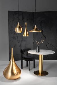 Tom Dixon Lampă suspendată LED Beat Wide de Dixon, culoare alamă, Ø 36 cm, reglabil, Auriu / Alamă, Camera de zi / sufragerie, Alamă, Design