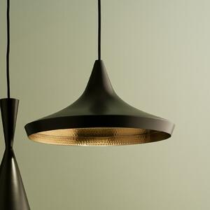 Tom Dixon Lampă suspendată LED Beat Flat de Dixon, negru, Ø 56 cm, reglabil, Negru, Camera de zi / sufragerie, Alamă, Design