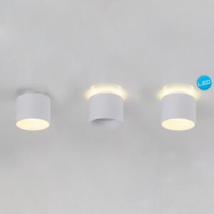 Näve Spot LED pentru tavan Trimes, Ø 11,5 cm, alb, CCT, dimabil în trepte, reglabil, Alb, Camera de zi / sufragerie, Plastic