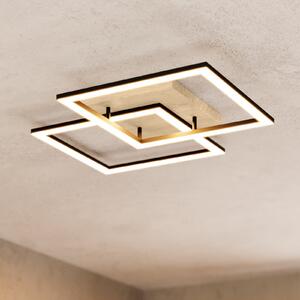 EGLO connect plafonieră LED inteligentă Lomaltas-Z, 77 cm, 4400 lm, reglabil, Negru, Camera de zi / sufragerie, Metal, Modern