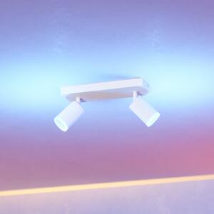 EGLO connect Spot LED inteligent Melitello-Z, 2 becuri, alb, reglabil, Alb, Camera de zi / sufragerie, Aluminiu, Modern