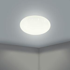 EGLO connect plafonieră Totari-Z, Ø38cm, 19W, efect de cristal, reglabil, Alb, Camera de zi / sufragerie, Plastic, Modern