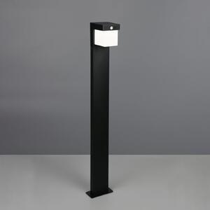 Reality Leuchten Bornă luminoasă solară Colombo, negru mat, metal, înălțime 100 cm, Negru, Metal