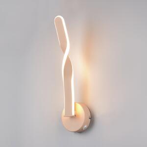 Reality Leuchten Aplică de perete LED Ginko, nisip, metal, înălțime 45,5 cm, Bej, Camera de zi / sufragerie, Metal, Modern
